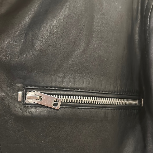 Diesel Black Leather Jacket for Men - Picture 4 of 5